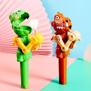 1pc Saldainis Robotas Turėtojas Naujovė Dinozaurų Formos Vaikų Žaislas Dovana Vaikams Lollipop Saldainiai Saugojimo Išskleidimo T V4o0