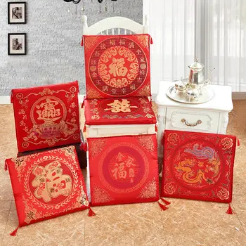 2021 Namų Tekstilės Kinų Stiliaus Vestuvių Prekių Klasikinio Kambarį Kėdė Spausdinimo Pagalvėlė Aikštėje Kėdė Minkšta Pagalvėlė F8238