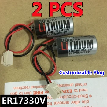 2VNT Originalus NAUJAS ER17330V R13ZA00600300K 3,6 V Ličio Baterija Jungtis Epson C3 Serijos Pritaikoma Plug