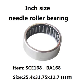 50pcs aukštos kokybės SCE168 / BA168 Colių dydžio sudarytas taurės adata ritininis guolis 25.4*31.75*12.7 mm