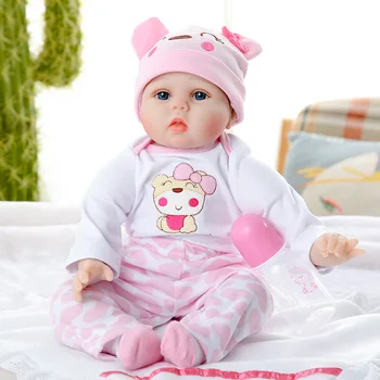 55cm Silikono Vinilo Lėlės Reborn Baby Doll Vaikų vaikystės draugas, Lėlės, Minkšti Nekilnojamojo Touch Žaislai Dovana Gimtadienio ir Kalėdų