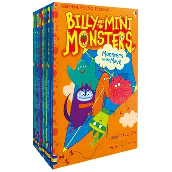 8PCS/Set Billy Ir Mini Monstras anglų Paveikslėlį Istorija Knyga, Vaikų Ankstyvojo Ugdymo Usborne Mažiems Vaikams Skaityti