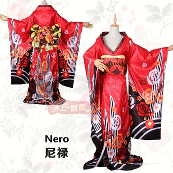 Anime FGO LIKIMAS EXTELLA Nero Kimono Uniformas Cosplay Kostiumas Moterims Cos Šalis Suknelė H
