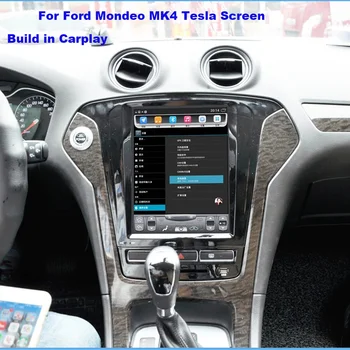 Automobilio Radijo Ford Mondeo 4 MK4 Tesla Ekranas Android Auto automagnetolos, GPS Navigaciją 4G Multimedia Vaizdo Grotuvas