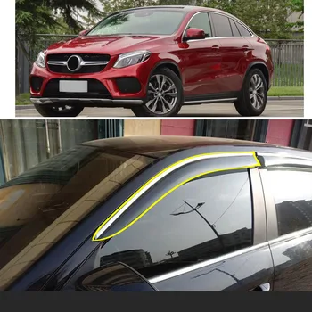 Automobilių Lipdukas Plastikinių Langų Stiklo Vėjo Skydelis Lietaus/Saulės Guard Ventiliacijos Dalys Mercedes Benz GLE Coupe 2015 2016 2017 2018 2019 2020