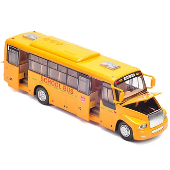Boutique dovana, 1:32 didelių balso transliacijos mokyklos autobusas lydinio modelis,modeliavimas diecast garso ir šviesos traukti atgal modelis,nemokamas pristatymas