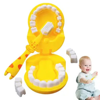 Dantis Valyti Žaislų mažiems Vaikams Saugaus PP Medžiaga Žirafa Ankstyvojo Ugdymo Šepečiu Žaislai, Higienos Įpročiai Auginimo Vaidmenų žaidimas