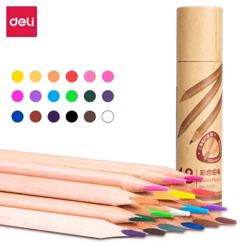 Deli 6551 / Color Pencil / Trikampio Rašiklio Laikiklis /Studentai Vaikams /Piešimo / Grafiti Užpildyti/Color Švino 18 Spalvas/Meno Pieštukas
