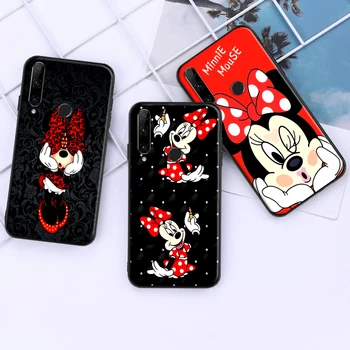 Disney Mickey Minnie Serijos Huawei Honor Garbės 20 V20 20i Pro Lite Minkšto Silicio Galinį Telefono Dangtelį Apsaugos Juoda Tpu Atveju