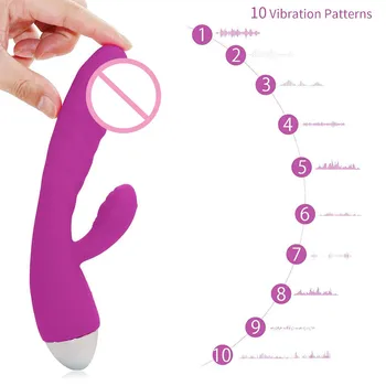 G Spot Vibratorius Moterims Dviguba Vibracija Silikoninis Dildo Vandeniui Moterų Makšties Klitorio Massager Sekso Žaislai Moterims, Suaugusiųjų Žaislai
