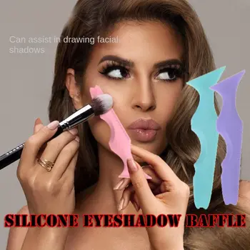 Grožio Formavimo Įrankiai Lengva Akių Makiažas Šabloną Eyeshadow Moterų Makiažas Silikono Eyeshadow Pertvara Akių Kontūro Aplikatorių