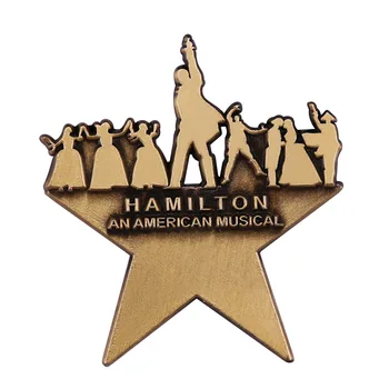 Hamiltons Amerikos Muzikos Emalio Pin Sagė Rising Star Ženklelis Brodvėjaus Miuziklų Gerbėjai Meno Dekoro