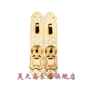 [Haotian vegetaras] Kinijos antikvariniai Ming ir Čing tiesiai varis / vario tiesi rankena 14cmHTC-050