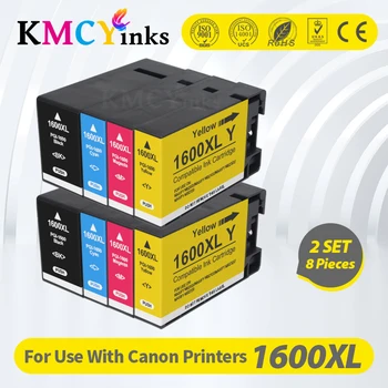 KMCYinks Suderinama rašalo Kasetė SGN-1600 BK C M Y PGI1600 SGN-1600XL Canon MAXIFY MB2060 MB2360 MB2760 MB2160 spausdintuvą