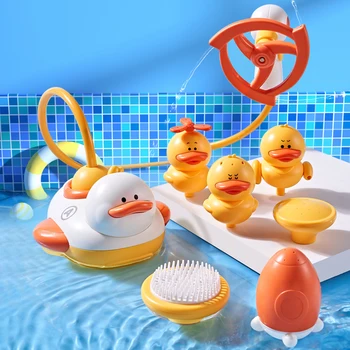 Kūdikių Ančių Dušas, Vonios Žaislas Vaikams 7 in 1 Suktuko Vandens Žaisti Vonia Žaidimų Rinkinį 0 Mėnesių Kūdikis Interaktyvūs Žaislai Vaikams