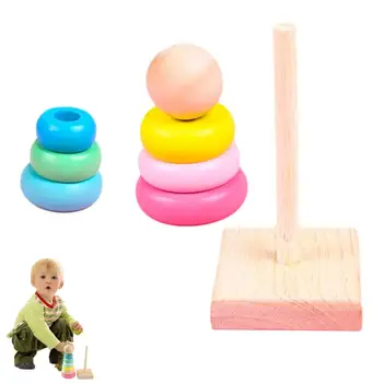 Lopšelio Krūvas Žaislų, Švietimo Krūvas Žaislų Bokštas Kaupimas Blokai Bamblys Berniukų, Mergaičių Mediniai Montessori Žaislai