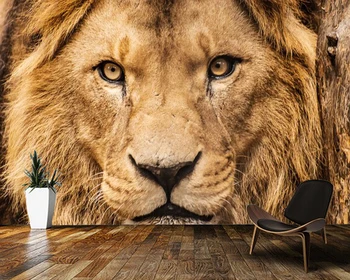 Papel de parede Arti Afrikos liūtas 3d tapetai, freskos,svetainė, tv wall vaikai'bedroom sienos dokumentų namų dekoro juosta freskos