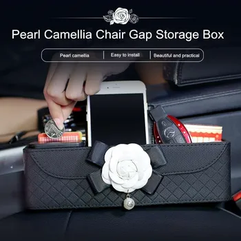 Pearl camellia automobilių kėdė spragą, plyšį talpinimo multi-funkcija mados camellia saugojimo krepšys moterims, interjero prekės