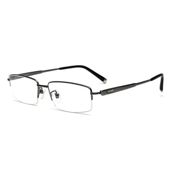 plotis-140 Taurės vyrų gryno titano rėmo akiniai Skaitymui ultra light verslo pusė ratlankio trumparegystė optinių akinių rėmelių akiniai