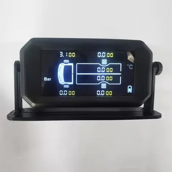 Saulės PSSS LCD Automobilių Padangų Slėgio Belaidės Stebėjimo Sistema Su 6 Išorinių Jutiklių, Padangų Slėgio Jutiklis Saulės Skaitmeninis Ekranas