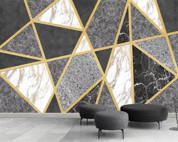 Užsakymą tapetai, 3d foto freskos abstrakčios geometrinės linijos marmuro tekstūros sofa fono sienos dokumentų namų dekoro 3d papel de sumalti