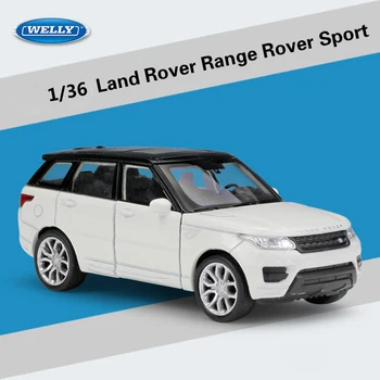 WELLY 1:36 Land Rover Range Rover Sport VISUREIGIS Diecast Automobilio Traukti Atgal Modelio Automobilių Metalo Lydinio, Žaislas Automobilis Berniukas Dovanų Kolekciją B81