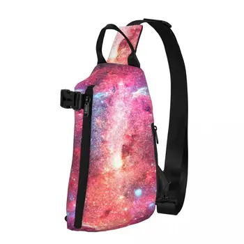 Žvaigždėtas Galaxy Pečių Krepšiai, Spalvinga Kosmoso Spausdinti Estetinės Krūtinės Maišelį Vyrų Vidurinės Mokyklos Sporto Sling Bag Lauko Stiliaus Maži Maišeliai